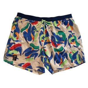 Nike AIR Kelly Anna Dri-FIT Running Shorts Mens XXL Tan Blue Graphic CZ9186-234